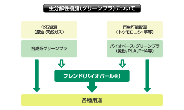 生分解性樹脂（グリーンプラ）について